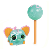 A happy little electronic elephant with a cake pop accessory.