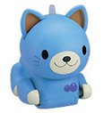 A blue cat MicroPet named Blueberry Pie.