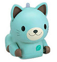 A teal cat MicroPet named ChocoMint Ice Cream.