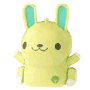 A green rabbit MicroPet named Lettuce.