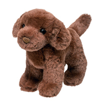 A soft brown dog plush.