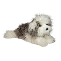 A fluffy plush sheepdog.