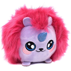 A pink hedgehog plush with a unicorn horn.