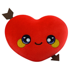 A red heart plush with an arrow through it.