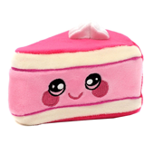 A cute pink cheese cake plush.