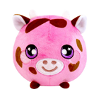 A round pink cow plush.