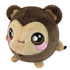 A round brown monkey plush.