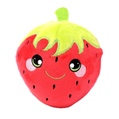 A cute strawberry plush.