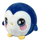 A round blue penguin plush.