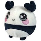 A cute round panda plush.